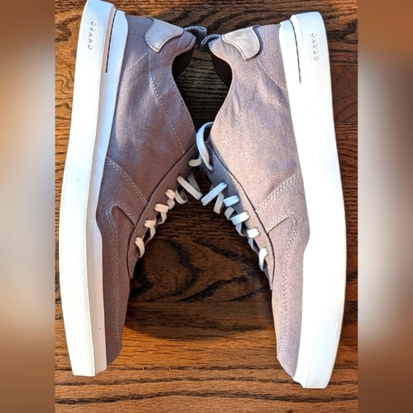 Cole Haan Grand Pro 360 OS Canvas Court Deck Shoes Gray/White Mens 13 - Picture 5 of 7